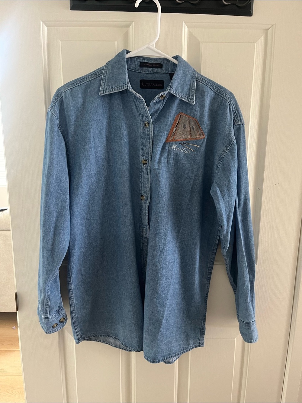 Ultra Club Light Blue Denim Button-Up Shirt